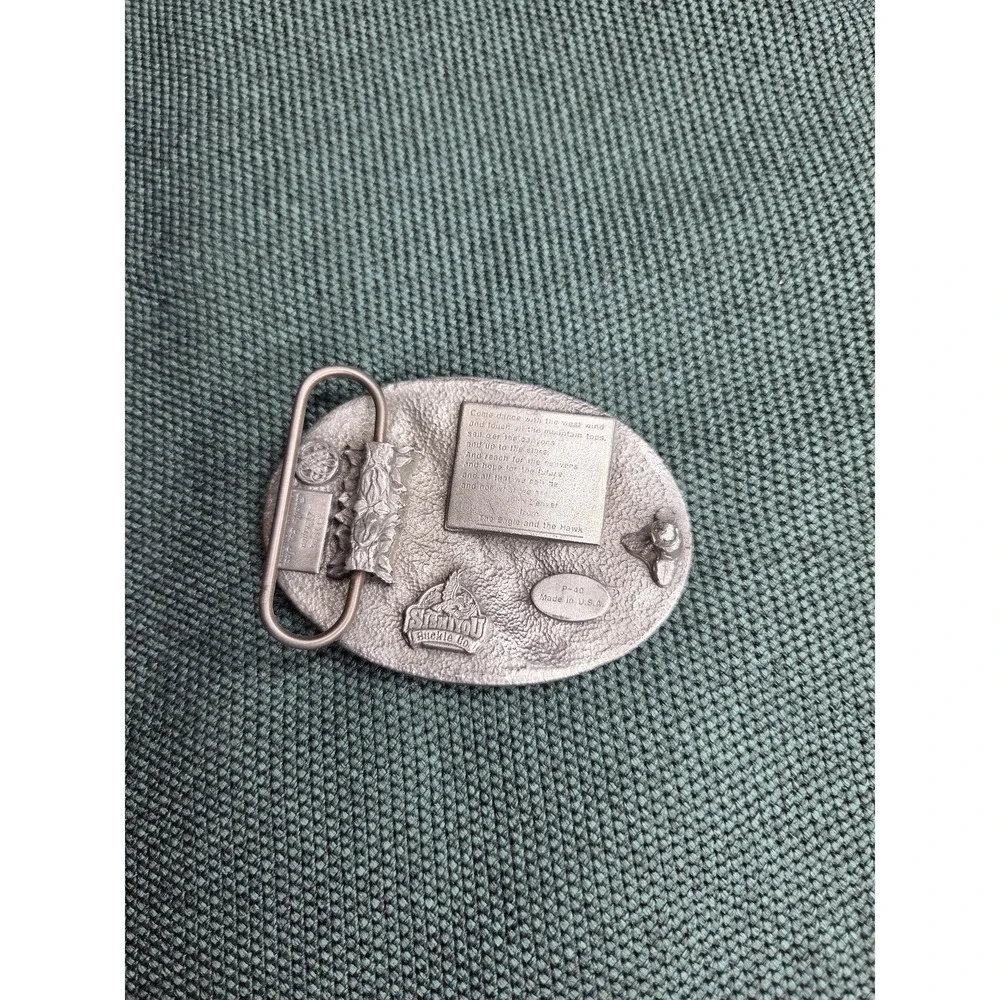 Siskiyou Buckle Co. Eagle Western Embossed Belt Buckle Silver Vintage
